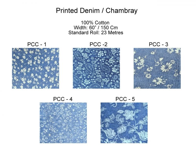 Printed Chambray Fabric (23m Bolt)