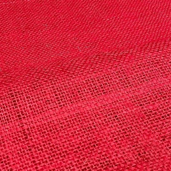 Red Hessian Fabric