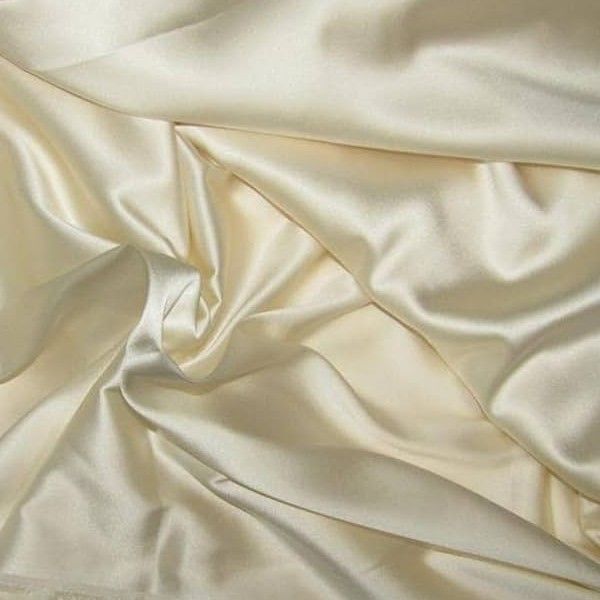 Satin (Silky Polyester) - Cream