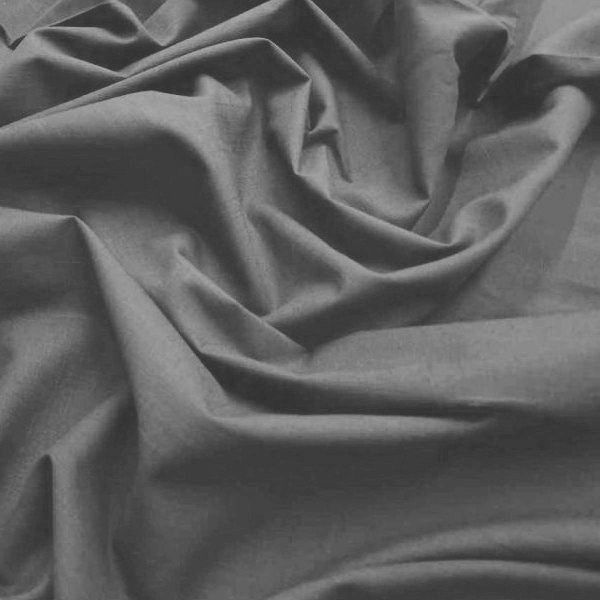 Plain Polycotton - Grey Dark