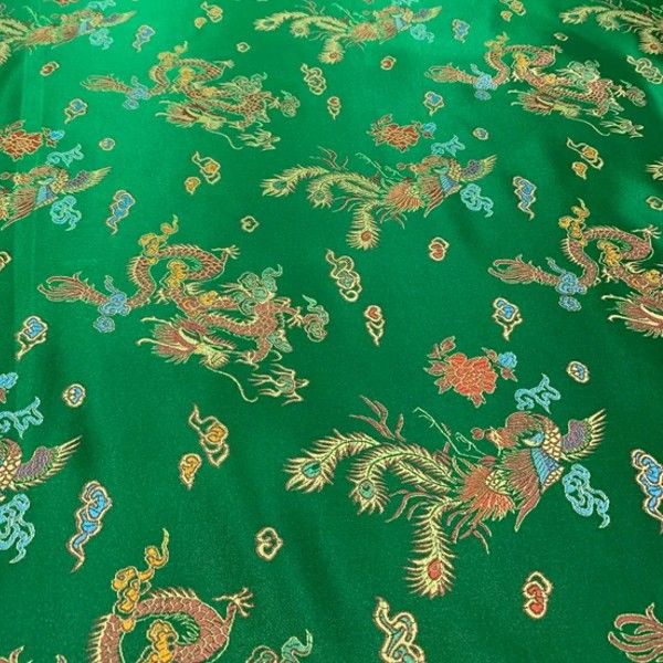 Emerald Dragon Chinese Brocade 