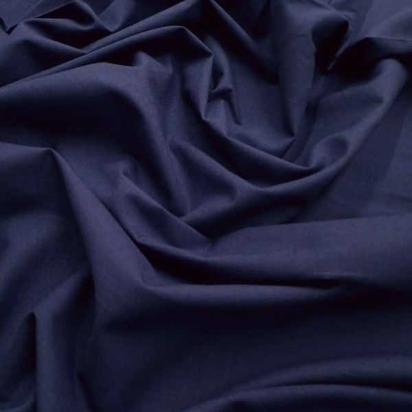 Plain Polycotton - Navy (DARK)