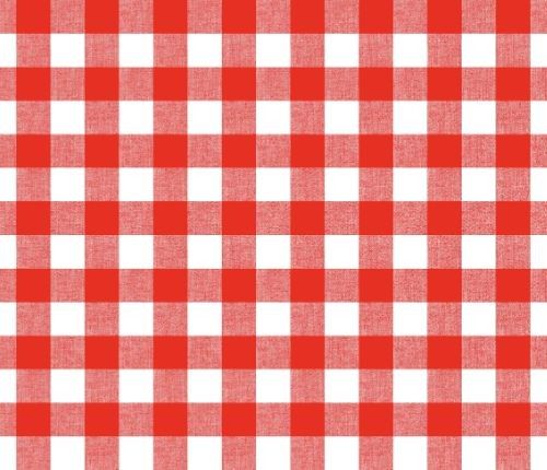 Red Gingham Oilcloth Table Covering (25 Metres @ £1.95)