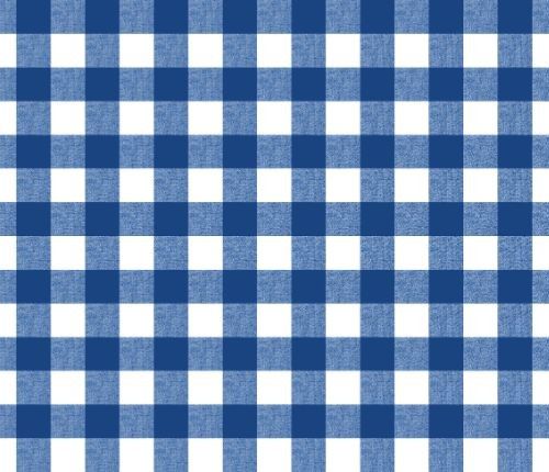 Blue Gingham Oilcloth Table Covering (25 Metres @£1.95)