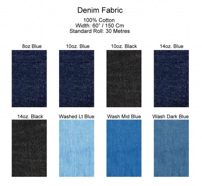 Stretch Denim Fabric, Plain & Printed Demin Jeans. UK Fabrics